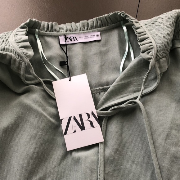 Zara Smocked Shoulder Blouse - Picture 6 of 8